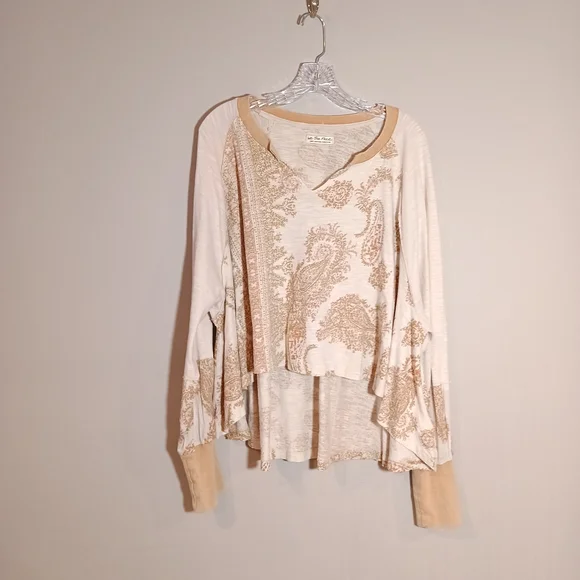 We The Free True Perfection Tee in Almond Milk Size L - Picture 2 of 9